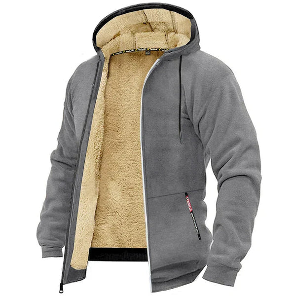 Men's Hooded Jacket with Teddy Lining-Jackets for men-CaldwellVoss