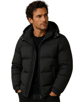 Men’s Hooded Puffer Jacket with Zip Closure-Jackets for men-CaldwellVoss