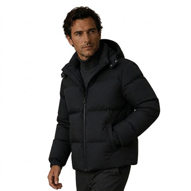 Men’s Hooded Puffer Jacket with Zip Closure-Jackets for men-CaldwellVoss