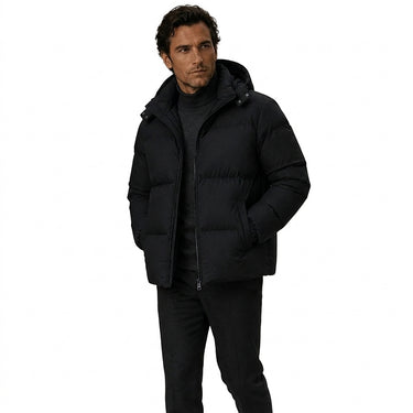 Men’s Hooded Puffer Jacket with Zip Closure-Jackets for men-CaldwellVoss