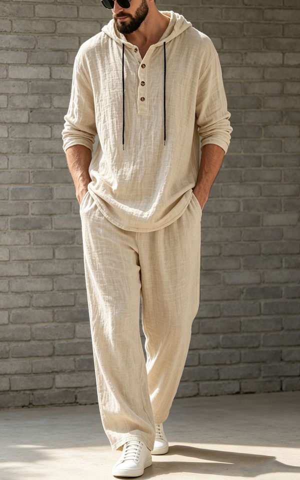 Men’s Hooded Pullover and Trousers Matching Set-Sets for Men-CaldwellVoss