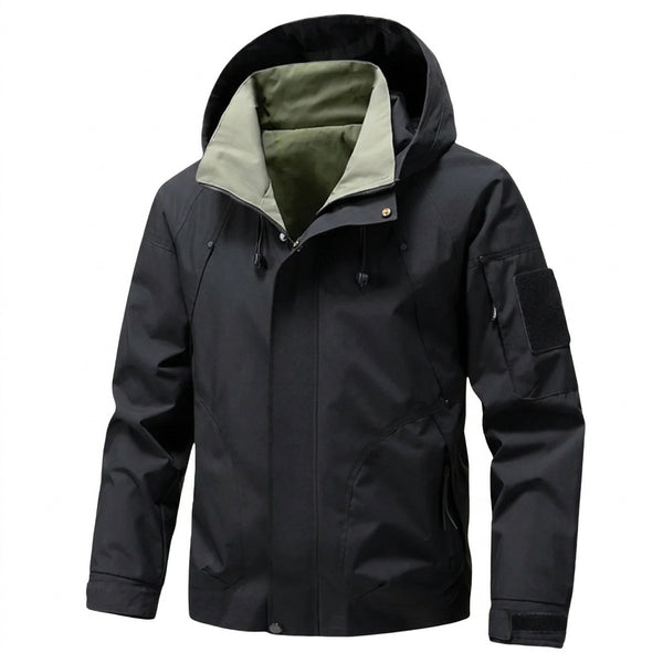 Men’s Hooded Utility Jacket with Contrast Lining-Jackets for men-CaldwellVoss