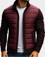 Men’s Hybrid Knit Jacket with Padded Front Panel-Jackets for men-CaldwellVoss
