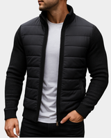 Men’s Hybrid Knit Jacket with Padded Front Panel-Jackets for men-CaldwellVoss