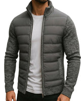 Men’s Hybrid Knit Jacket with Padded Front Panel-Jackets for men-CaldwellVoss