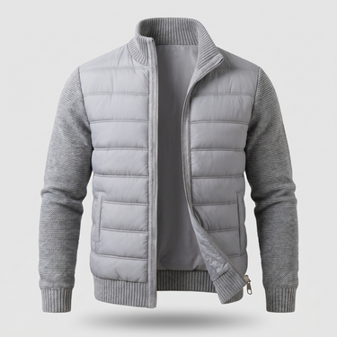 Men’s Hybrid Puffer Jacket with Knit Sleeves-Jackets for men-CaldwellVoss