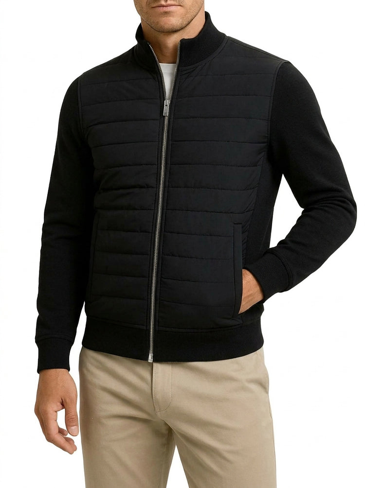 Men’s Hybrid Quilted Zip-Up Jacket-Jackets for men-CaldwellVoss