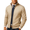 Men’s Knit Zip-Up Mock Neck Jacket-Sweaters for men-CaldwellVoss