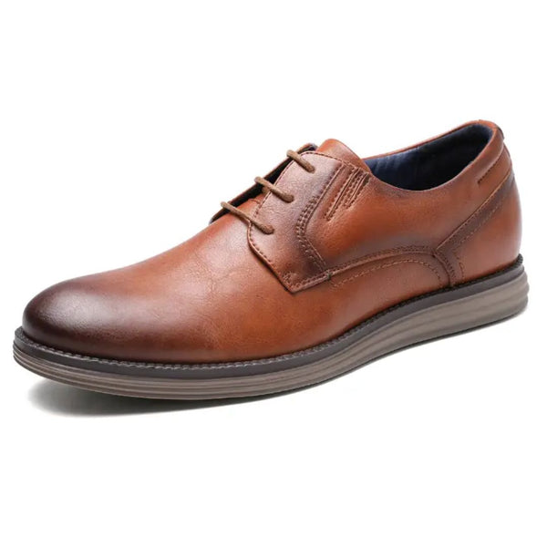 Men’s Lace-Up Derby Sneakers with Contrast Sole-Footwear for men-CaldwellVoss
