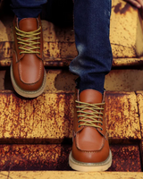 Men’s Lace-Up Moc-Toe Ankle Boots-Footwear for men-CaldwellVoss
