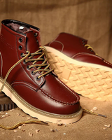 Men’s Lace-Up Moc-Toe Ankle Boots-Footwear for men-CaldwellVoss