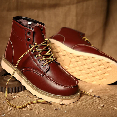 Men’s Lace-Up Moc-Toe Ankle Boots-Footwear for men-CaldwellVoss