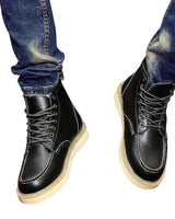 Men’s Lace-Up Moc-Toe Ankle Boots-Footwear for men-CaldwellVoss
