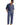Men's Linen Shirt and Pants Matching Set Dark Blue