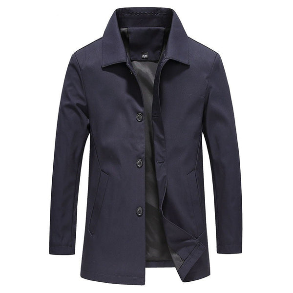 Men’s Long Button-Front Jacket-Jackets for men-CaldwellVoss