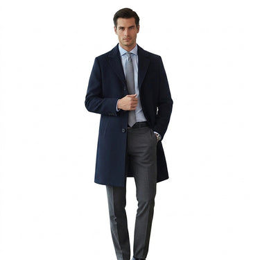 Men’s Long Overcoat with Three Button Closure-Coats for men-CaldwellVoss