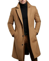 Men’s Long Overcoat with Three Button Closure-Coats for men-CaldwellVoss