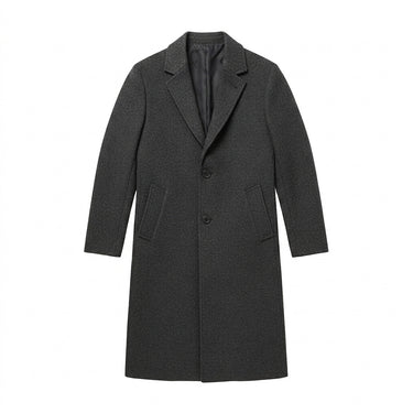 Men’s Long Overcoat with Three Button Closure-Coats for men-CaldwellVoss