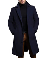 Men’s Long Overcoat with Three Button Closure-Coats for men-CaldwellVoss