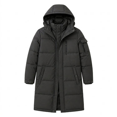 Men’s Longline Puffer Coat with Hood-Coats for men-CaldwellVoss