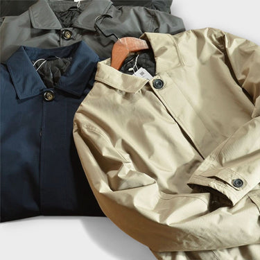 Men’s Mid-Length Button-Front Coat-Coats for men-CaldwellVoss