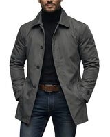Men’s Mid-Length Button-Front Coat-Coats for men-CaldwellVoss