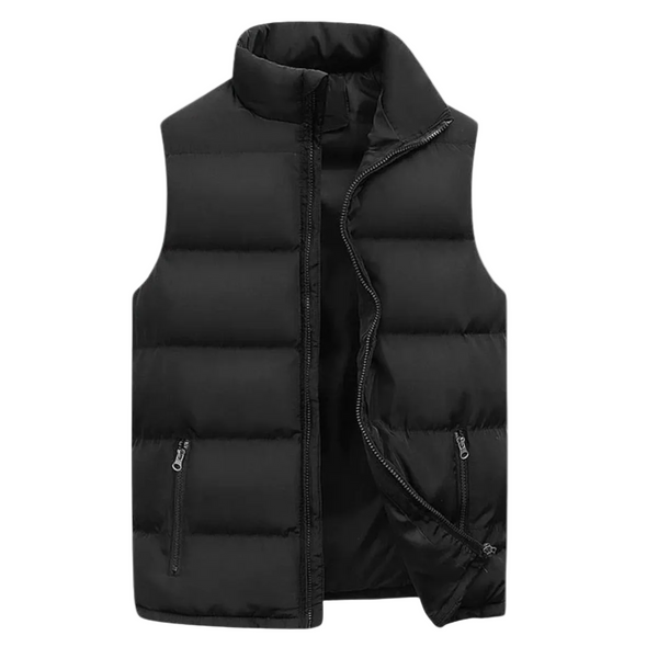 Men’s Padded Puffer Vest with Stand Collar-Vests for men-CaldwellVoss