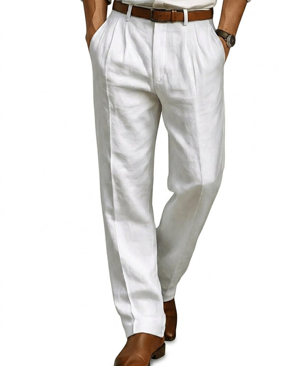 Men’s Pleated Trousers with Belt Loops-Pants for Men-CaldwellVoss