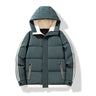 Men’s Puffer Jacket with Hood and Striped Sleeves-Jackets for men-CaldwellVoss