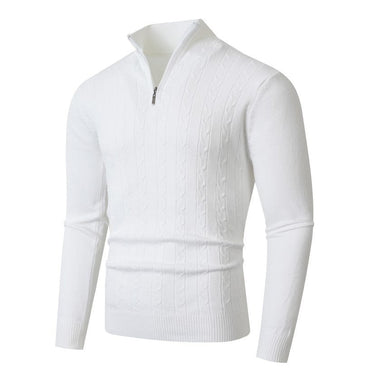 Men’s Quarter-Zip Cable Knit Sweater-sweaters for men-CaldwellVoss