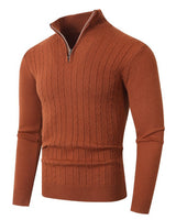 Men’s Quarter-Zip Cable Knit Sweater-sweaters for men-CaldwellVoss