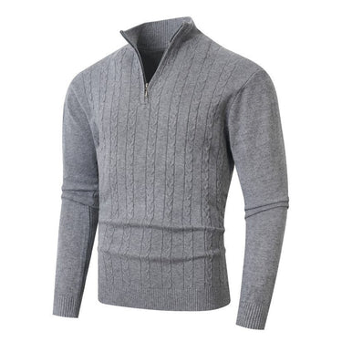 Men’s Quarter-Zip Cable Knit Sweater-sweaters for men-CaldwellVoss