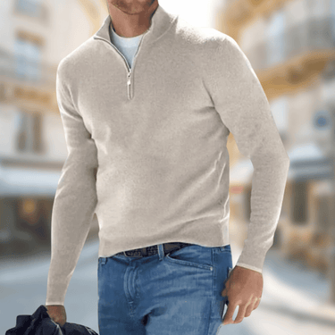 Men’s Quarter Zip Pullover Sweater-Sweaters for men-CaldwellVoss