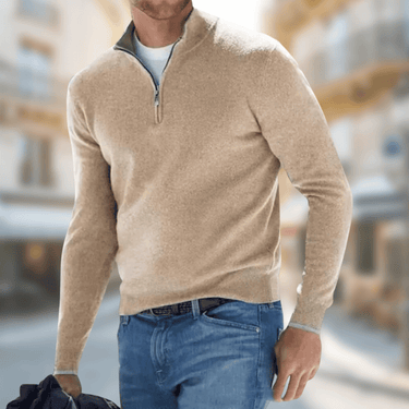 Men’s Quarter Zip Pullover Sweater-Sweaters for men-CaldwellVoss