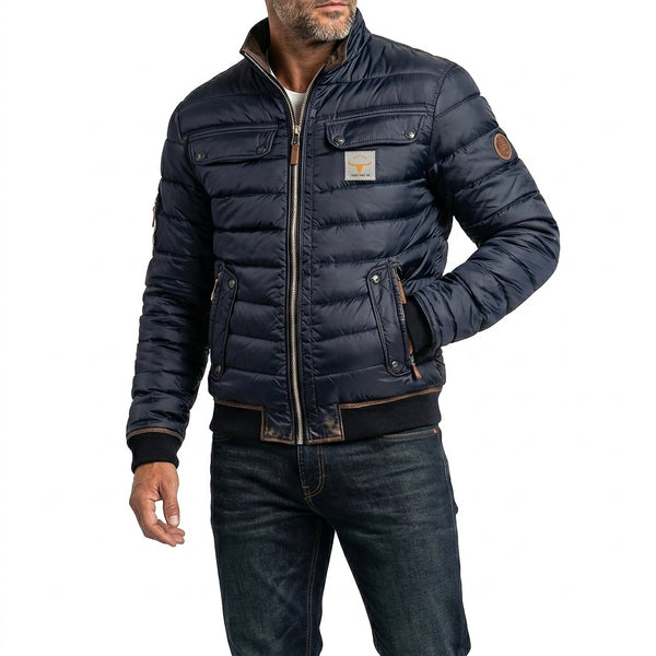 Men’s Quilted Bomber Jacket with Flap Pockets-Jackets for men-CaldwellVoss