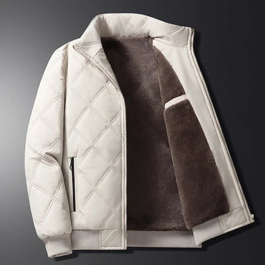 Men’s Quilted Bomber Jacket with Stand Collar-Jackets for men-CaldwellVoss