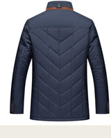 Men’s Quilted Jacket with Faux Fur Collar and Button Closure-Jackets for men-CaldwellVoss