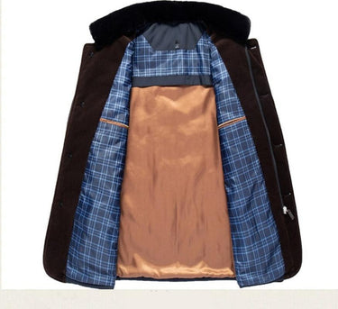 Men’s Quilted Jacket with Faux Fur Collar and Button Closure-Jackets for men-CaldwellVoss