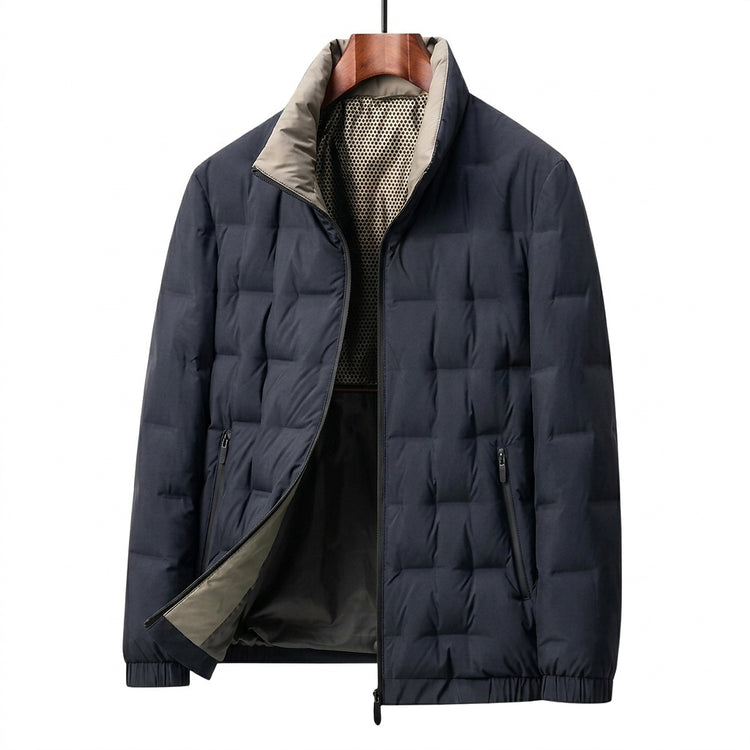Men’s Quilted Stand Collar Puffer Jacket-Jackets for men-CaldwellVoss