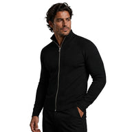 Men’s Ribbed Knit Zip Up Cardigan-Cardigan for men-CaldwellVoss