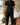 Men’s Short Sleeve Shirt and Wide Leg Pants Black