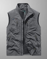 Men’s Sleeveless Cargo Vest with Zip Pockets-Vests for men-CaldwellVoss
