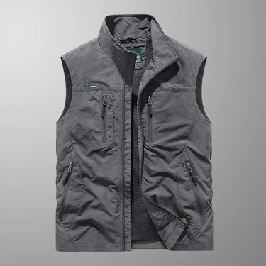 Men’s Sleeveless Cargo Vest with Zip Pockets-Vests for men-CaldwellVoss