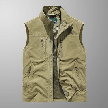 Men’s Sleeveless Cargo Vest with Zip Pockets-Vests for men-CaldwellVoss