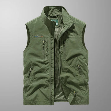 Men’s Sleeveless Cargo Vest with Zip Pockets-Vests for men-CaldwellVoss