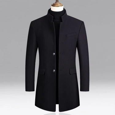 Men’s Slim Fit Stand Collar Overcoat-Coats for men-CaldwellVoss