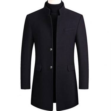 Men’s Slim Fit Stand Collar Overcoat-Coats for men-CaldwellVoss