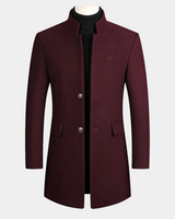 Men’s Slim Fit Stand Collar Overcoat-Coats for men-CaldwellVoss
