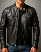 Men’s Stand Collar Zip-Up Jacket-Jackets for men-CaldwellVoss