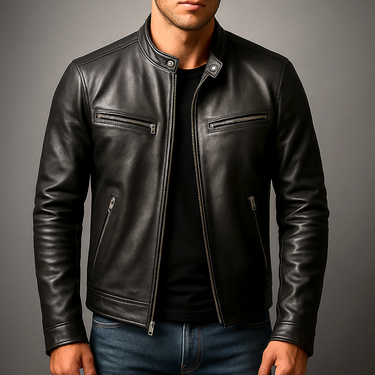 Men’s Stand Collar Zip-Up Jacket-Jackets for men-CaldwellVoss